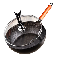 京严选铁锅炒锅无涂层不粘炒菜锅电磁炉燃气锅具精铁平底锅已开锅 【0涂层｜超轻】锤纹小铁锅 28cm 【高纯铁｜无油烟】氮化不锈