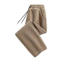 班尼路 雪尼尔休闲裤子男秋季380g重磅抗皱长裤男款宽松直筒运动裤