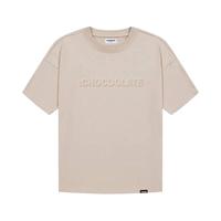 :CHOCOOLATE it 男女同款多色短袖T恤2024夏季简约基础002800 BGL/棕色 L
