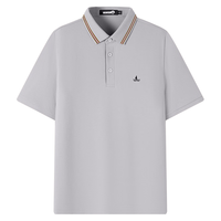 Navigare【天然莫代尔】意大利小帆船男士短袖polo衫夏装弹力透气休闲体恤 冰河灰 L