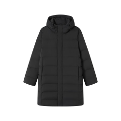 京东京造 男士长款羽绒服 100142125910 黑色 M
