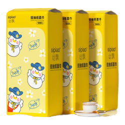 丝飘 悬挂式抽纸 臻柔至享4层 250抽*4层M码 加大加量1000张 小黄鸭系列上新4提装