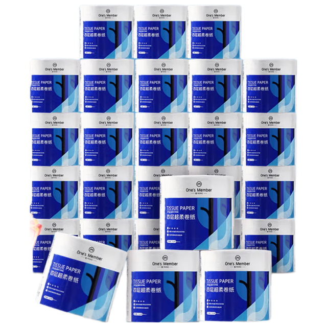 1号会员店（One's Member）四层超柔卷纸200g*27卷加厚整箱高克重卫生纸卷筒纸