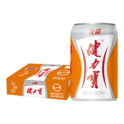 健力宝 无糖迷你罐橙蜜味运动饮料200ml×24罐补充电解质