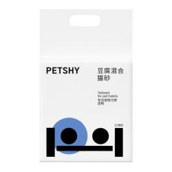 petshy 百宠千爱 豆腐混合猫砂结团除臭低尘2.5kg*4包