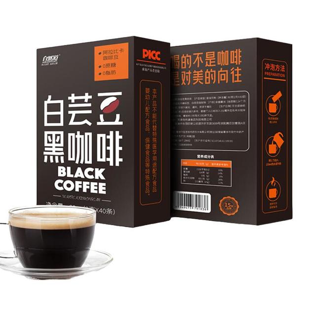 自然道 0糖 白芸豆黑咖啡2g*40条 *1盒