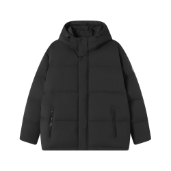 京东京造 男士短款羽绒服 100142125910 黑色 XXL