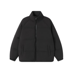 京东京造 羽绒服男女冬季防风防水外套 轻松羽绒 黑色 S S（165/88A)