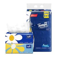 得宝（TEMPO）抽纸包软抽4层加厚 抽纸巾 纸巾 天然无香抽取式餐巾纸 得宝抽纸*4包【提装】