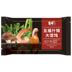 吉祥馄饨 五福什锦大馄饨521g（18只 云吞 早餐水饺 门店同款）