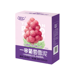 德华 一串葡萄 雪泥 75gx4支 水果冰沙冰棍冰淇淋 冰激凌鲜果汁