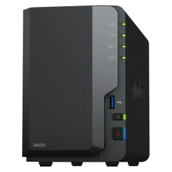 群晖 DS223 2盘位NAS（Realtek RTD1619B、2GB）