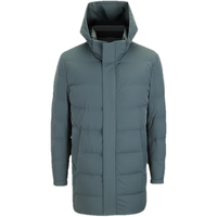雅戈尔(YOUNGOR)羽绒服男立领连帽长款羽绒服锦纶氨纶耐穿舒适透气 VRYL439982QQA绿色 175/96A