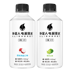 alienergy 外星人电解质水300ml小瓶 无糖MINI款 0糖0卡0脂 运动功能饮料补水能量 300mL*12瓶
