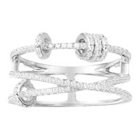 APM Monaco A17574OX 女士交叉圆环925银戒指