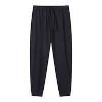 京东京造 休闲裤男春季潮流运动舒适直筒裤男速干裤子男装 黑色 S