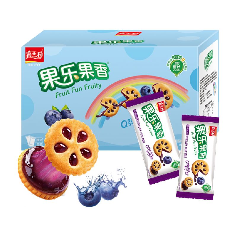 嘉士利 独立包装 夹心饼干  1kg×1箱 1000g