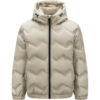 森马 Semir超级植物系列羽绒服男冬季轻薄短款连帽外套时尚设计感上衣 贝壳卡（灰鸭绒）50255 170/88A/M