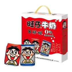 旺旺 旺仔牛奶  6罐原味+6罐原味O泡 245ml*12罐 礼盒装