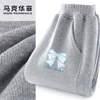 马克华菲ckj童装男童裤子2025秋季儿童休闲运动卫裤男孩女童运动裤 m蝴蝶结K灰 150