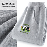 马克华菲ckj童装男童裤子2025秋季儿童休闲运动卫裤男孩女童运动裤 m卧倒熊K灰 140
