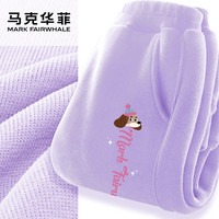 马克华菲ckj童装男童裤子2025秋季儿童休闲运动卫裤男孩女童运动裤 m腊肠狗K香芋紫 120
