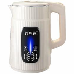 万利达 自动断电 电热水壶  杏色 3L