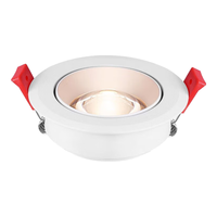 雷士（NVC）led家用牛眼小山丘射灯嵌入式客厅防眩无主灯商用走廊小孔灯桶灯 7W 暖白 全光谱灯珠-75mm