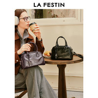 拉菲斯汀头层牛皮波士顿包2025真皮女包棕色斜挎包通勤手提包 622351 【头层牛皮】栗子棕