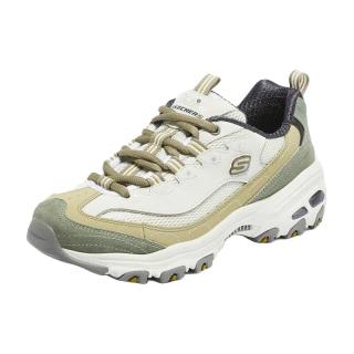 有券的上：斯凯奇 透气网面 女士运动鞋  橄榄绿/NTOL