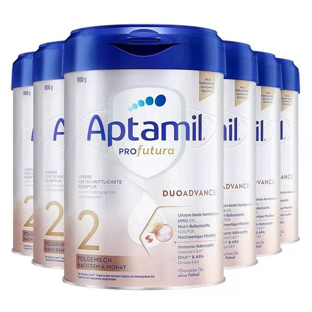 Aptamil 爱他美 德国白金版 较大婴儿配方奶粉 2段 800g*6罐【效期27.5】