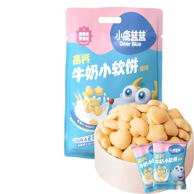 小鹿蓝蓝 高钙牛奶小软饼33包