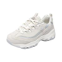 斯凯奇（Skechers）女鞋春季奶茶熊厚底增高老爹鞋百搭舒适潮流休闲运动鞋896276 自然色/灰色/NTGY 37