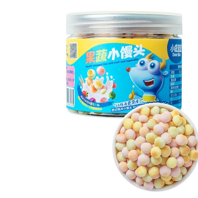 小鹿蓝蓝 宝宝零食爆款果蔬小馒头1罐