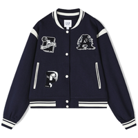 盖璞 Gap女装春季纯棉撞色贴布绣logo棒球服学院风外套872711