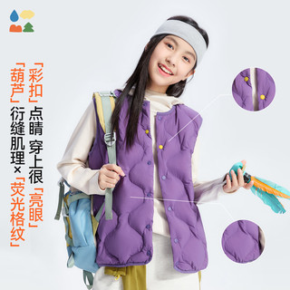 森林棠【葫芦纹羽绒服背心】森林棠秋冬「650+蓬松」儿童防泼水基础马甲 衡山雾凇 清洁度1000-鸭绒 均码 150cm 充绒量53g