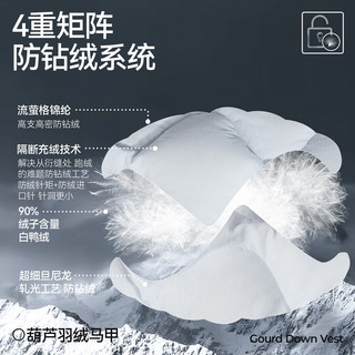 森林棠【葫芦纹羽绒服背心】森林棠秋冬「650+蓬松」儿童防泼水基础马甲 衡山雾凇 清洁度1000-鸭绒 均码 150cm 充绒量53g