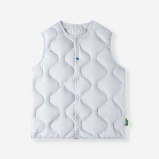 森林棠【葫芦纹羽绒服背心】森林棠秋冬「650+蓬松」儿童防泼水基础马甲 衡山雾凇 清洁度1000-鸭绒 均码 150cm 充绒量53g