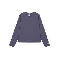 Champion冠军长袖T恤女2025秋季插肩袖都市格调风基础打底衫 紫灰色 S