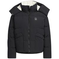 阿迪达斯adidas女冬季常规款鸭绒530蓬红色连帽羽绒服 HN2458