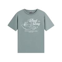 卡帕（Kappa）运动T恤款休闲纯棉透气短袖男宽松圆领上衣女K0FW2TD81D 海草绿-3603 L