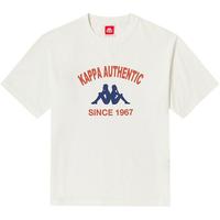 卡帕（Kappa）背靠背运动上衣女夏短袖2025同款宽松半袖t恤K0DX2TD04D 韩国白 XL