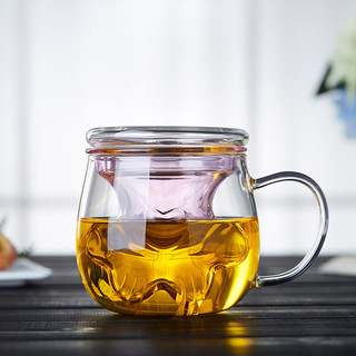 美斯尼 茶杯玻璃泡茶杯创意造型猫爪杯茶水分离杯子耐热玻璃泡茶器