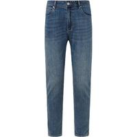 CHINISM赤尘 深蓝色修身牛仔裤男水洗柔软弹力直筒裤男士裤子