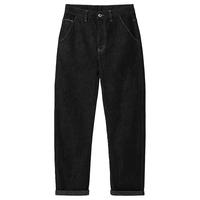 Markless原色防褪色水洗牛仔裤男士2025秋冬季长裤锥形裤子男 牛仔黑-直筒版 29