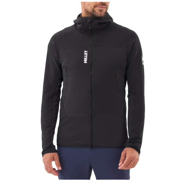 PLUS会员：觅乐 男 Polartec Power Grid 抓绒 MIV9024 黑色 L