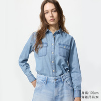 UNIQLO 优衣库 牛仔工装衬衫 480004