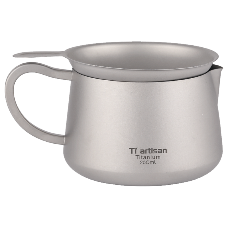 Ti artisan钛工匠户外纯钛分茶器金属公道杯功夫茶具茶滤茶漏便携单人泡茶杯