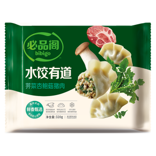 必品阁 速食 水饺  荠菜杏鲍菇水饺 320g 0.32kg