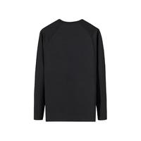 安踏奥特莱斯长袖t恤卫衣男冬季加厚保暖跑步运动上衣152517401 基础黑-2 XL